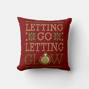 Letting Go, Letting Glow Festive Throw Pillow