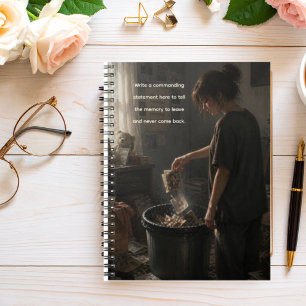 Letting Go Notebook – Girl Throwing Old Memories i