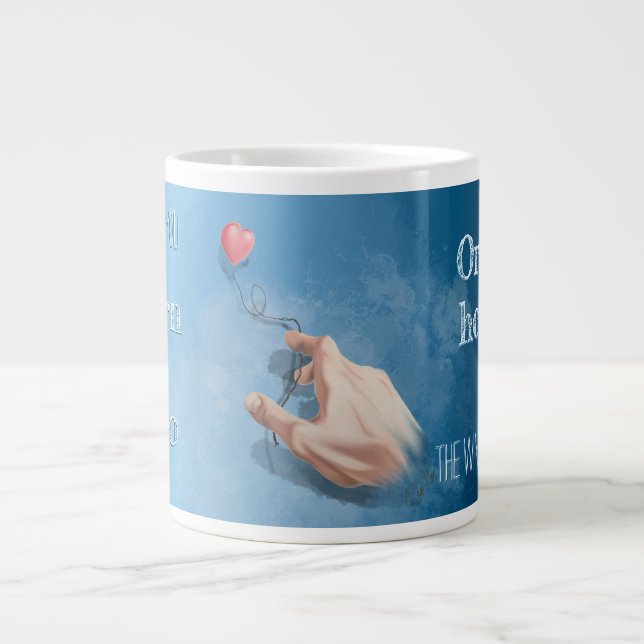 Letting go vs holding on large coffee mug (Front)