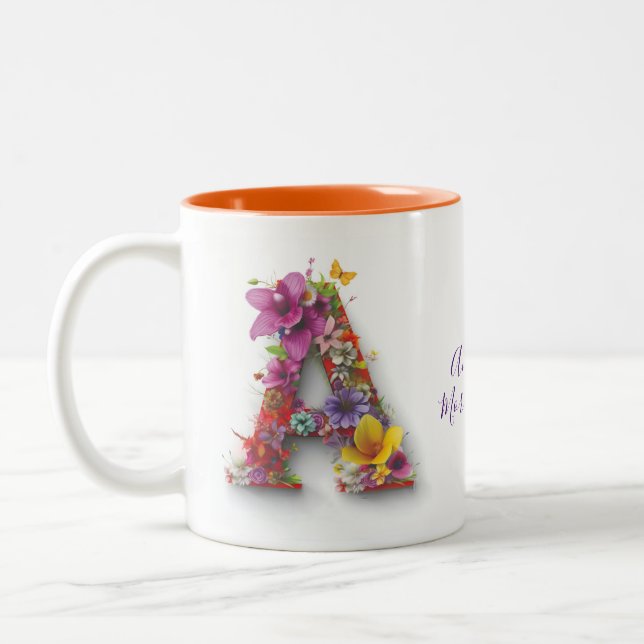 Lettre A à la Mug Café Personnalisée (Gauche)