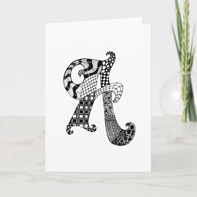 Lettre A Carte Monogramme (Devant)