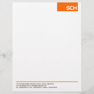 Lettre À En-tête Balise supérieure - orange