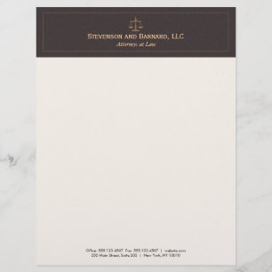 Lettre À En-tête Brown classique et professionnel