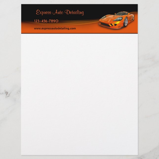 Lettre À En-tête Détailleur de voiture (Devant)