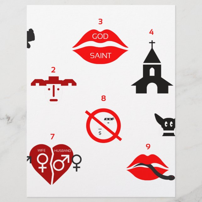 Lettre À En-tête dix commandements modernes (Devant)