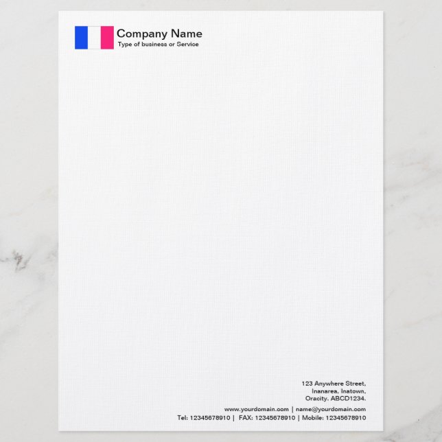 Lettre À En-tête Drapeaux - France (Devant)