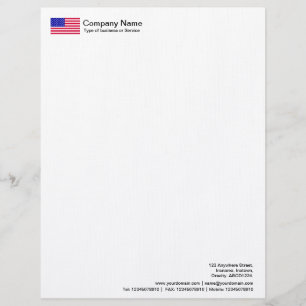 Lettre À En-tête Drapeaux - USA