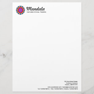 Lettre À En-tête Kaleidoscopic Mandala 03