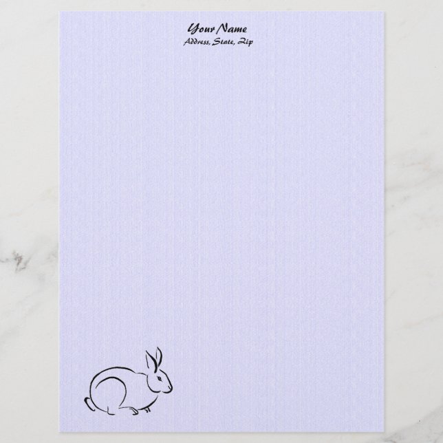 Lettre À En-tête Lapin d'art en ligne (Devant)