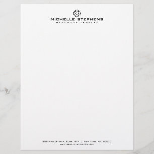 Lettre À En-tête Logo de Vestiaire moderne Boutique de luxe Blanc