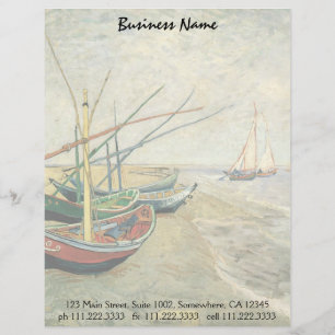 Lettre À En-tête Vincent van Gogh - Bateaux de pêche sur la plage