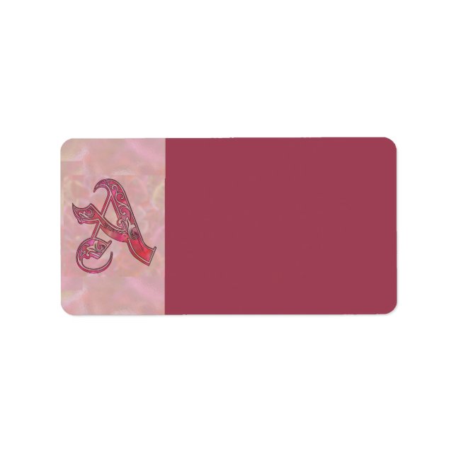 Lettre A Étiquette de adresse (Devant)