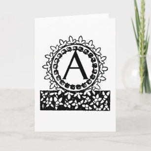 Lettre A monogramme victorien vintage