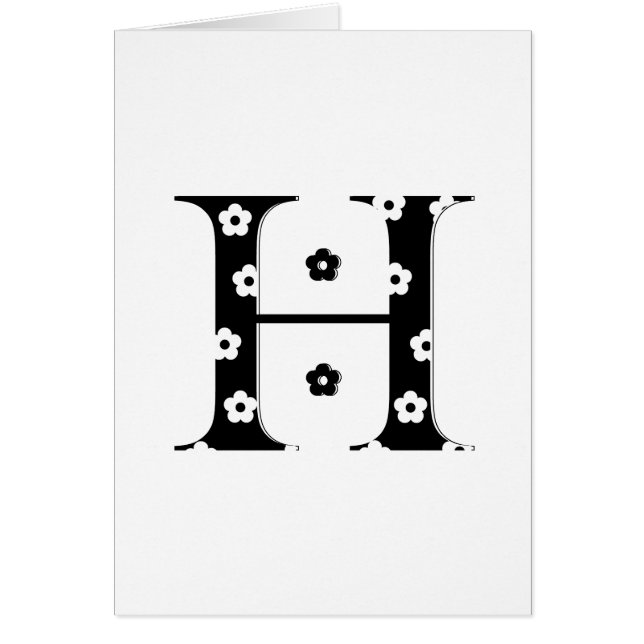 lettre à motifs floraux H (Devant)