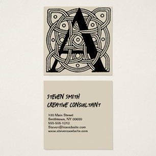 Lettre A Vintage Monogramme De Noeud Celtique