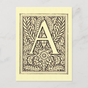 LETTRE Alphabet A CARTE Postale