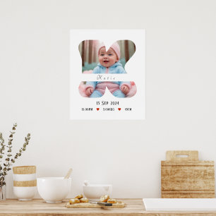 Lettre Alphabet bébé personnalisée - K - Poster