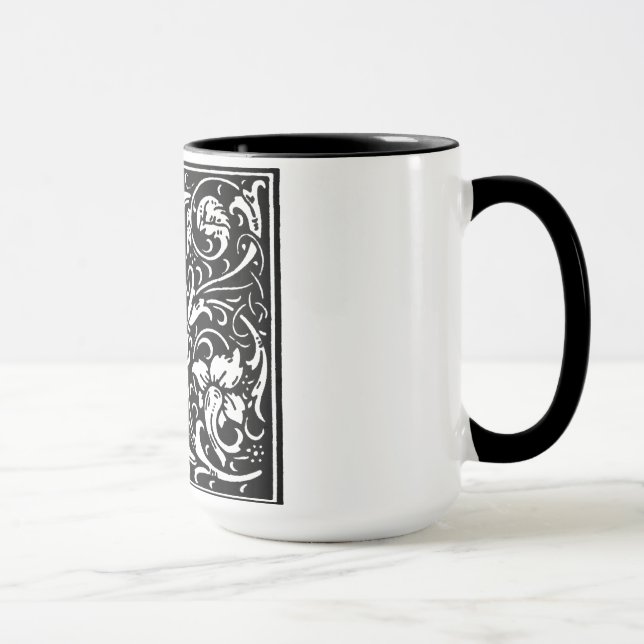 Lettre alphabet de style Renaissance I sur Mug (Droite)