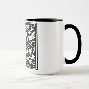 Lettre alphabet de style Renaissance J sur Mug