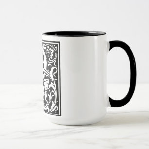 Lettre alphabet de style Renaissance P sur Mug