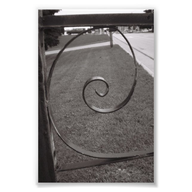 LETTRE Alphabet Photographie E1 Noir et Blanc 4x6 (Devant)