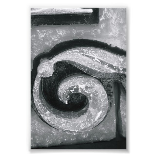 LETTRE Alphabet Photographie G1 Noir et Blanc 4x6 (Devant)