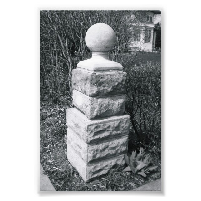 LETTRE Alphabet Photographie I8 noir et blanc 4x6 (Devant)