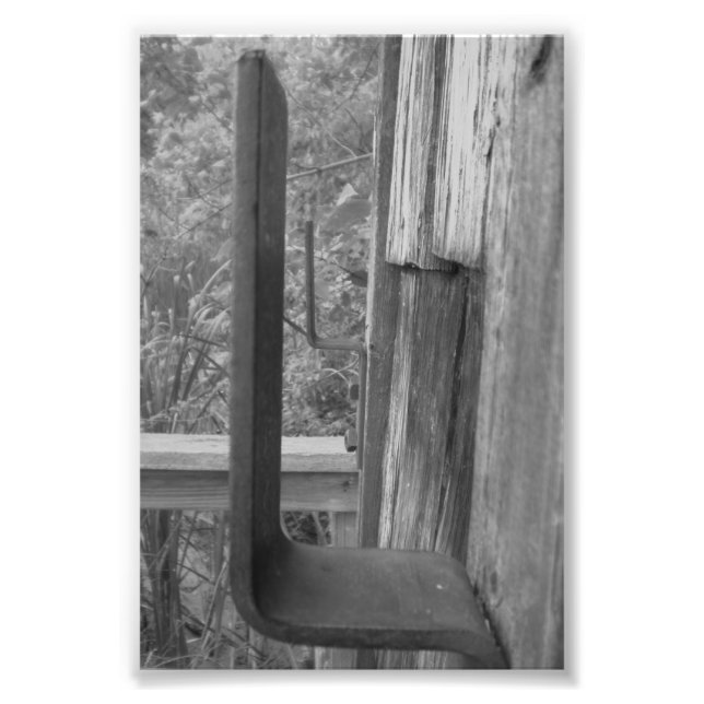 LETTRE Alphabet Photographie L6 Noir et Blanc 4x6 (Devant)