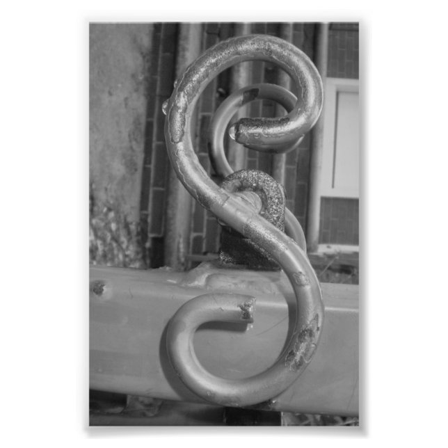LETTRE Alphabet Photographie S5 Noir et Blanc 4x6 (Devant)