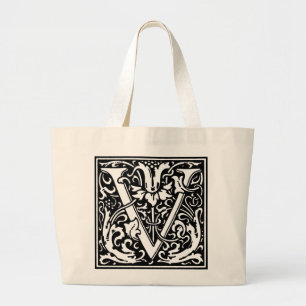 Lettre alphabet Renaissance V Sac fourre - tout