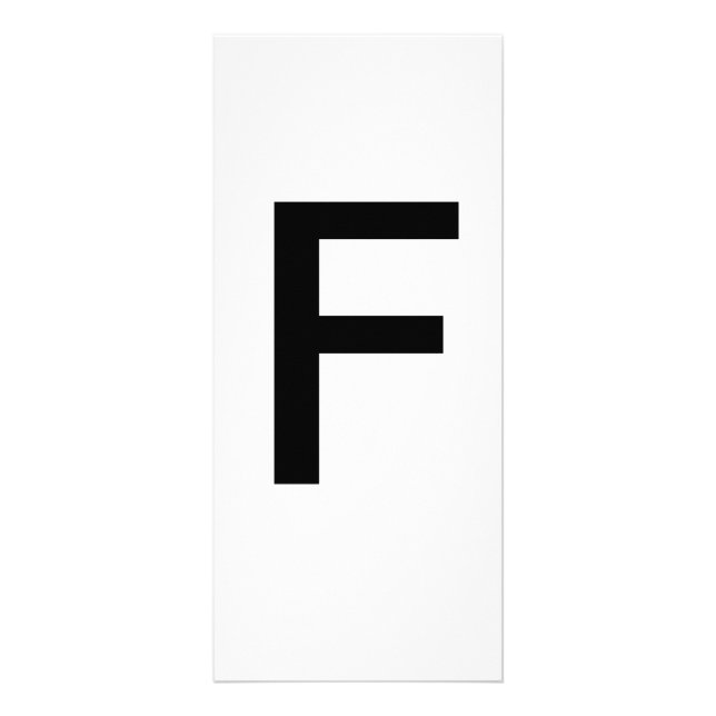 Lettre alphabétique F Carte de formation (Devant)