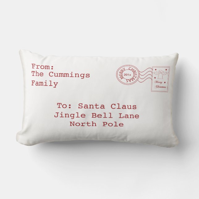 Lettre au coussin de Père Noël (Recto)