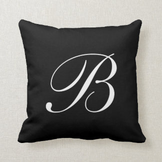 Lettre B Coussin de monogramme noir