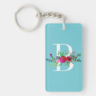 Lettre B Monogramme initial Floral Couleur personn