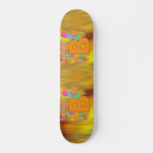Lettre ballons B Skateboard (Devant)