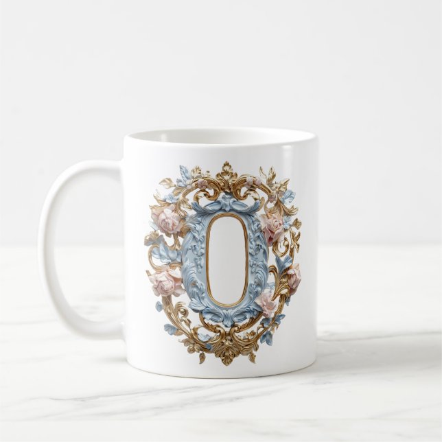 Lettre baroque 'O' Mug pour une Princesse au café (Gauche)