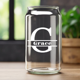 Lettre blanche minimaliste G Monogramme et nom per