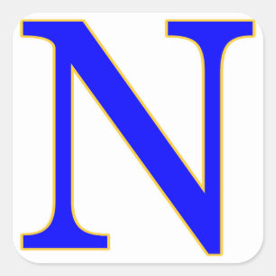 LETTRE Bleue N Sticker
