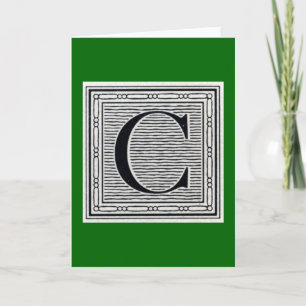 Lettre bloc "C" Bois coupé en bois
