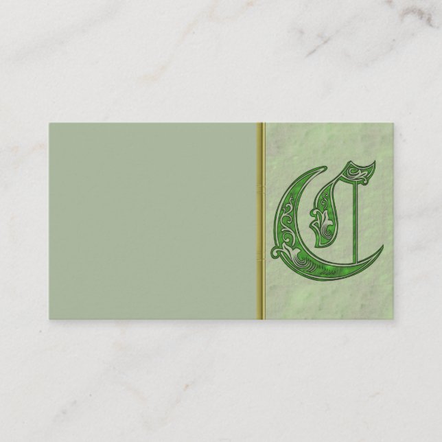 Lettre C Carte de visite (Devant)
