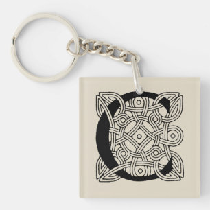 Lettre C Vintage Monogramme de noeud celtique