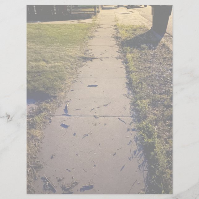 Lettre Chemin de trottoir en-tête photo déchargée (Devant)