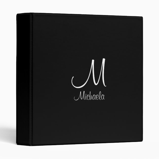 LETTRE classeur INITIALE Modèle Monogramme (Devant/Côté)