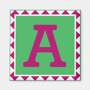 Lettre colorée 'A' - Aimant