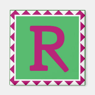 Lettre colorée 'R' - Magnet