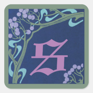 LETTRE Coque Basse S Stickers Art Nouveau par Janz