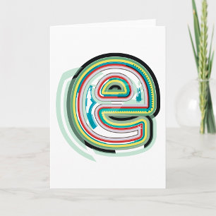 Lettre couleur Abstraite E Carte de voeux