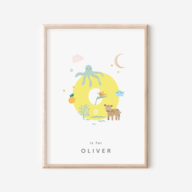 Lettre d'alphabet personnalisé O Poster (Créateur téléchargé)