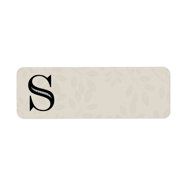 Lettre Damas S - Noir (Devant)