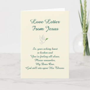 Lettre d'amour de la carte Jésus
